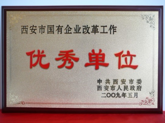 2009年5月，被西安市委、市政府評為西安市國企業(yè)改革工作優(yōu)秀單位